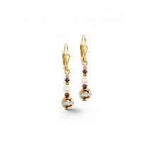 Coeur De Lion Elegance Gemstones & Crystal Gold Brown Pearl Earrings