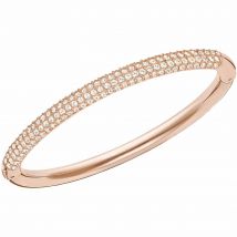 Swarovski Stone Mini Medium Bangle, White, Rose Gold Plated
