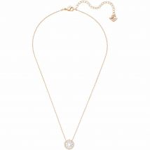 Swarovski Sparkling Necklace, White, Rose Gold Plated