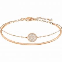 Swarovski Ginger Medium Bangle, White, Rose Gold Plated