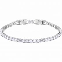 Swarovski Tennis Round Deluxe Bracelet, White, Rhodium Plated