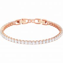 Swarovski Tennis Deluxe Bracelet, White, Rose Gold Plated