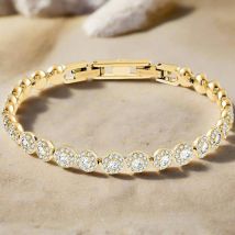 Swarovski Angelic Bracelet, White, Gold Plated