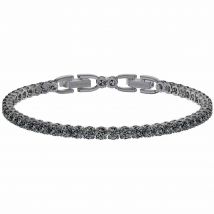 Swarovski Tennis Bracelet, Grey, Rhodium Plated
