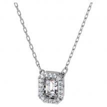 Swarovski Millenia Nekclace, Square, White, Rhodium plated