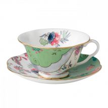 Wedgwood Butterfly Bloom Tea Cup & Saucer, Green