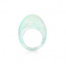 Lalique Cabochon Opalescent Ring, Size 55
