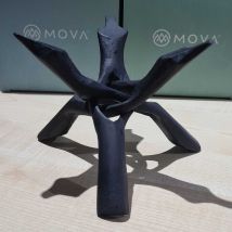 Wooden 3 Pronged Black 8.5'' Globe Stand