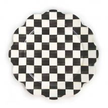 Mackenzie-Childs Courtly Check Enamel Petal Platter