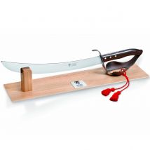 Claude Dozorme Dark Wood Design Champagne Sabre with Display Stand
