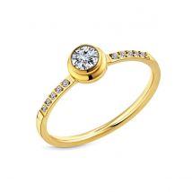 Amori Bevel Ring, Gold, Size 7