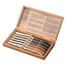 Claude Dozorme Mixed Wood Steak Knives, Set of 6
