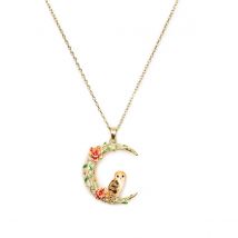 Bill Skinner Owl In A Moon Pendant