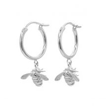 Bill Skinner Silver Bee Huggy Earrings