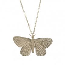 Alex Monroe Duke of Burgundy Butterfly Silver Necklace, Sterling Silver