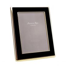 Addison Ross Black Enamel & Gold Curve Photo Frame, 5x7