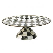 Mackenzie-Childs Courtly Check Enamel Pedestal Platter, Large