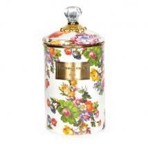 Mackenzie-Childs Flower Market White Large Canister