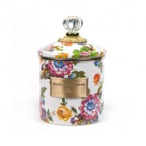 Mackenzie-Childs Flower Market White Small Canister