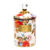 Mackenzie-Childs Flower Market White Medium Canister