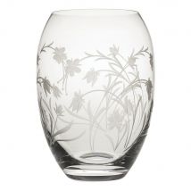 Royal Scot Crystal Meadow Flower Medium Barrel Vase