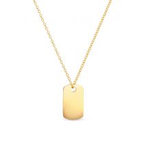 Amori Tag Pendant, Gold