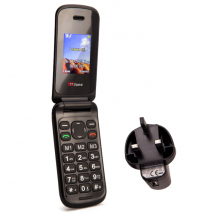 Returned Resale - TTfone Black TT140 with Mains Charger and O2 Pay As You Go