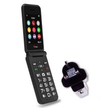 TTfone TT760 4G Big Button Flip Mobile Phone Black / Mains Charger / Giff Gaff