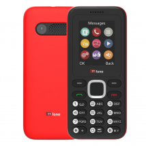TTfone TT150 Red Dual SIM Easy to Use Mobile | Vodafone PAYG