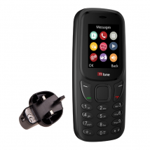 TTfone TT170 Black Dual SIM Easy to Use Mobile | Mains Charger