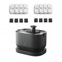 Petlibro Dockstream Battery-Operated Water Fountain, Black / Dockstream & 8 Filters, wireless cat fountain