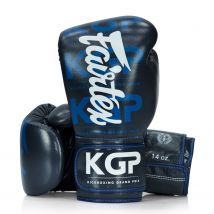 BGV Fairtex X KGP Blue Velcro Boxing Gloves