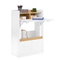 SoBuy FWT109-WN Klapptisch weiß/Holz 63x67x93 cm - kompakt und multifunktional