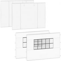 VONROC Seitenwandset - Für Premium Partyzelt PT501XX - Wasserdicht - 50+ UV Schutz - Weiß