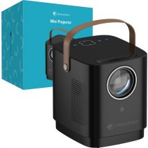 iMoshion Tragbarer Beamer - Full HD Mini-Beamer / Projektor - Streaming über WiFi - Schwarz