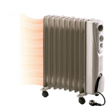 Plein Air Elektro-Ã–lradiator ERC2-2009 - 9 Heizelemente - 2000 W - bis zu 20 mÂ² - Einstellbarer Raumthermostat