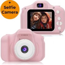 Denver Kinderkamera Full HD - Selfie-Kamera - 40MP - Digitalkamera Kinder - Foto und Video - Spiele - KCA1340 - Pink