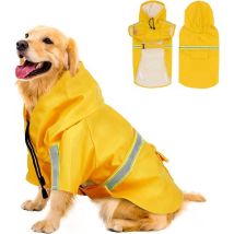 Dutchwide - Hundemantel - Regenmantel Hund - Gelb - Größe XL