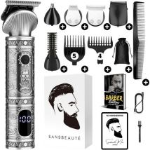 6-in-1 Barttrimmer Männer - Trimmer für Bart und Körper - Inkl. 6 Aufsätze - Body Groomer Männer - Body Trimmer Männer - Clippers - 0.5-15MM - Nase und Ohren - Multitrimmer - Haartrimmer - Trimmgerät Bartmaschine - Multigroomer