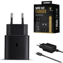 Golden Sound Original 25W Schnellladegerät - USB C Schnellladegerät - Samsung Ladegerät - 1,5 Meter Kabel - Netzteil - Ladegerät geeignet für Samsung & Apple