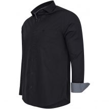 Cappuccino Italia - Herrenhemd Uni - Schwarz - Größe XXL