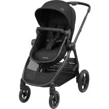 Maxi-Cosi Zelia³ Kinderwagen - Essential Black (schwarzer Rahmen + schwarzes Leder)