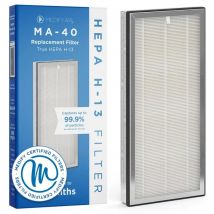 Medify Air MA-40 Ersatzfilter - HEPA H13 + Aktivkohle - 1 Stück - 27,9 x 33 x 3,8 cm - Weiß
