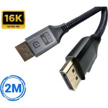 DisplayPort-Kabel 2.1 - 16K@60Hz/8K@120Hz/4K@144Hz - DisplayPort zu DisplayPort - DP-Kabel - 2 Meter
