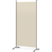 Angel Living Paravent - 1-teilig - 80x180 cm - faltbar - Stahl & 160 g/m² Polyester - Raumteiler & Sichtschutz - Beige