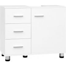 Eugad Unterschrank mit Schubladen und Tür - 70 x 60 x 30 cm - Weiß