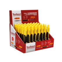Toolland Thekendisplay - 48-teilig - 4-in-1-Schraubendrehersatz - Taschenset