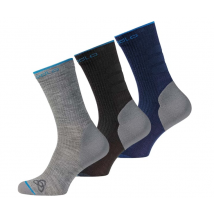 Odlo All-round Long Socks - 3er-Set - Grau, Schwarz und Blau - Größe EU 45-47