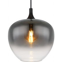 Globo Pendelleuchte Maxy - Schwarz - Rauchglas - Ø29 cm - E27-Fassung - Verstellbar & dimmbar Produktbeschreibung