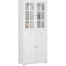 SoBuy Küchenschrank - FSB76-W - MDF - Max. 100kg - 75x40x175cm - Weiß